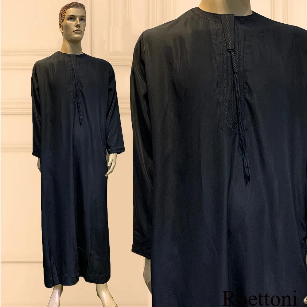 Manches longues Aman Abaya 1 pièce Jubba Thobe pour hommes caftan Pakistan musulman arabie saoudite 