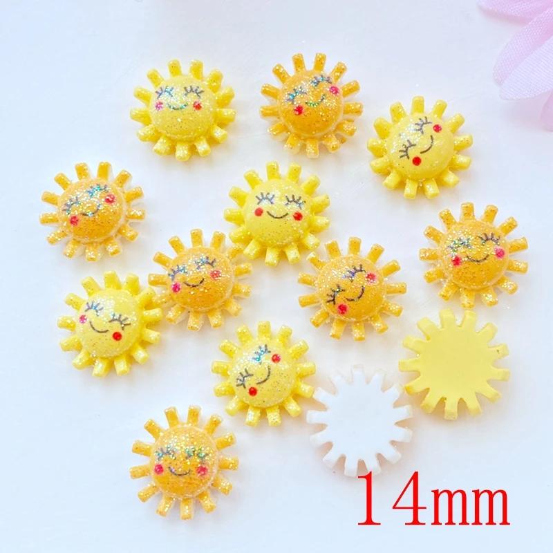 20 pièces nouveau Mini mignon petit soleil dos plat résine Scrapbooking bijoux à bricoler soi-même a
