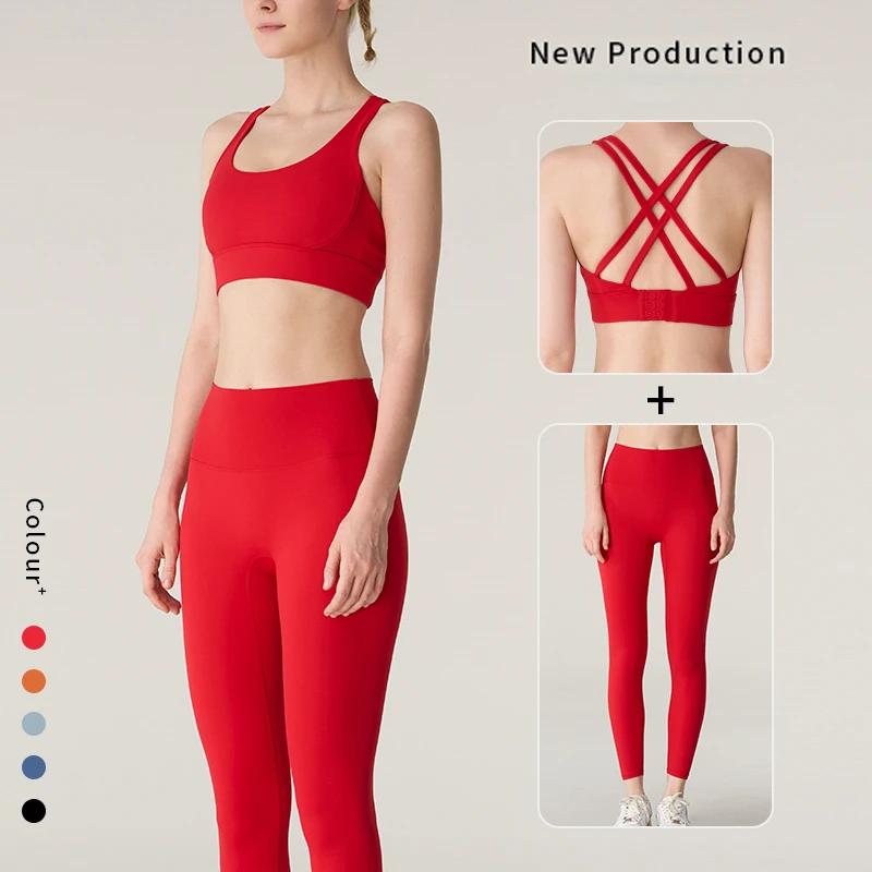 Ensemble yoga 2 pièces femme - Leggings et soutien-gorge sport pour Pilates, Fitness et entraînement
