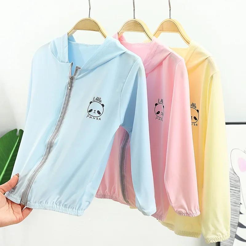Vêtements d'été pour garçons et filles, Protection solaire UV, veste fine à capuche pour enfants, ch