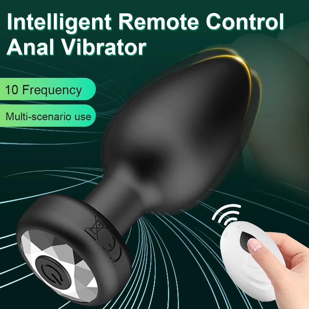 Vibromasseur anal télécommandé sans fil pour couple gay, plug anal, masseur de prostate, vibrateurs 