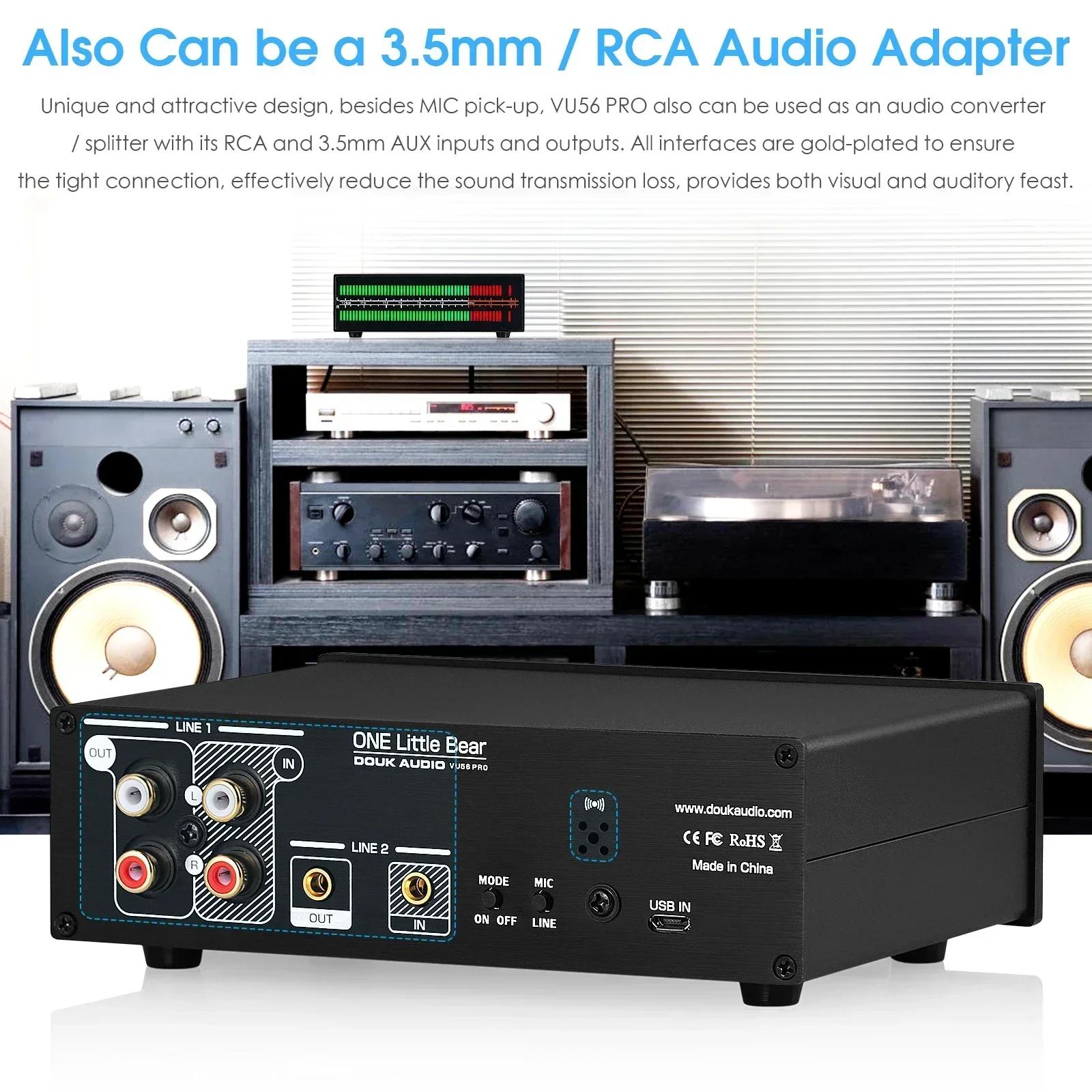 Douk Audio double canal LED sonomètre micro + ligne musique spectre visualiseur affichage stéréo Aud