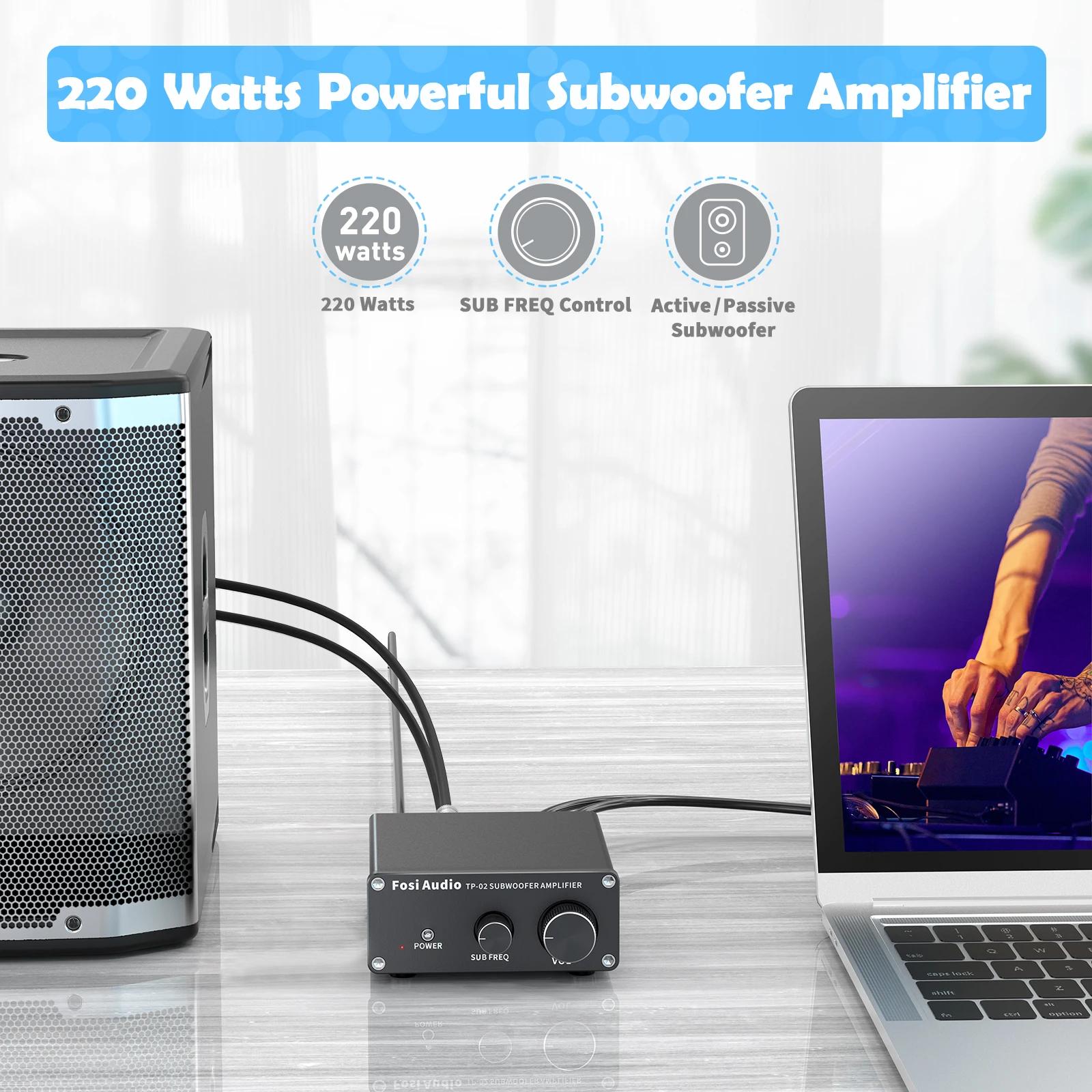 Fosi Audio TP-02 amplificateur de caisson de basses puce d'amplificateur HIFI TDA7498E Mini amplific