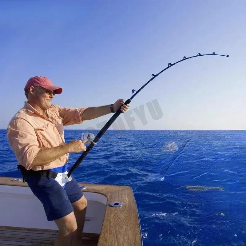 1.98 M 2.1 M filature d'eau salée grand jeu canne à pêche 50 kg 2 pièces canne à pêche à la traîne e