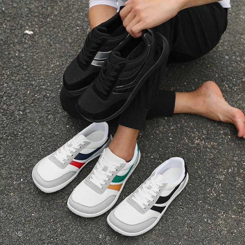 Nouveau bout large hommes chaussures décontracté semelle souple large dernières chaussures marche ba