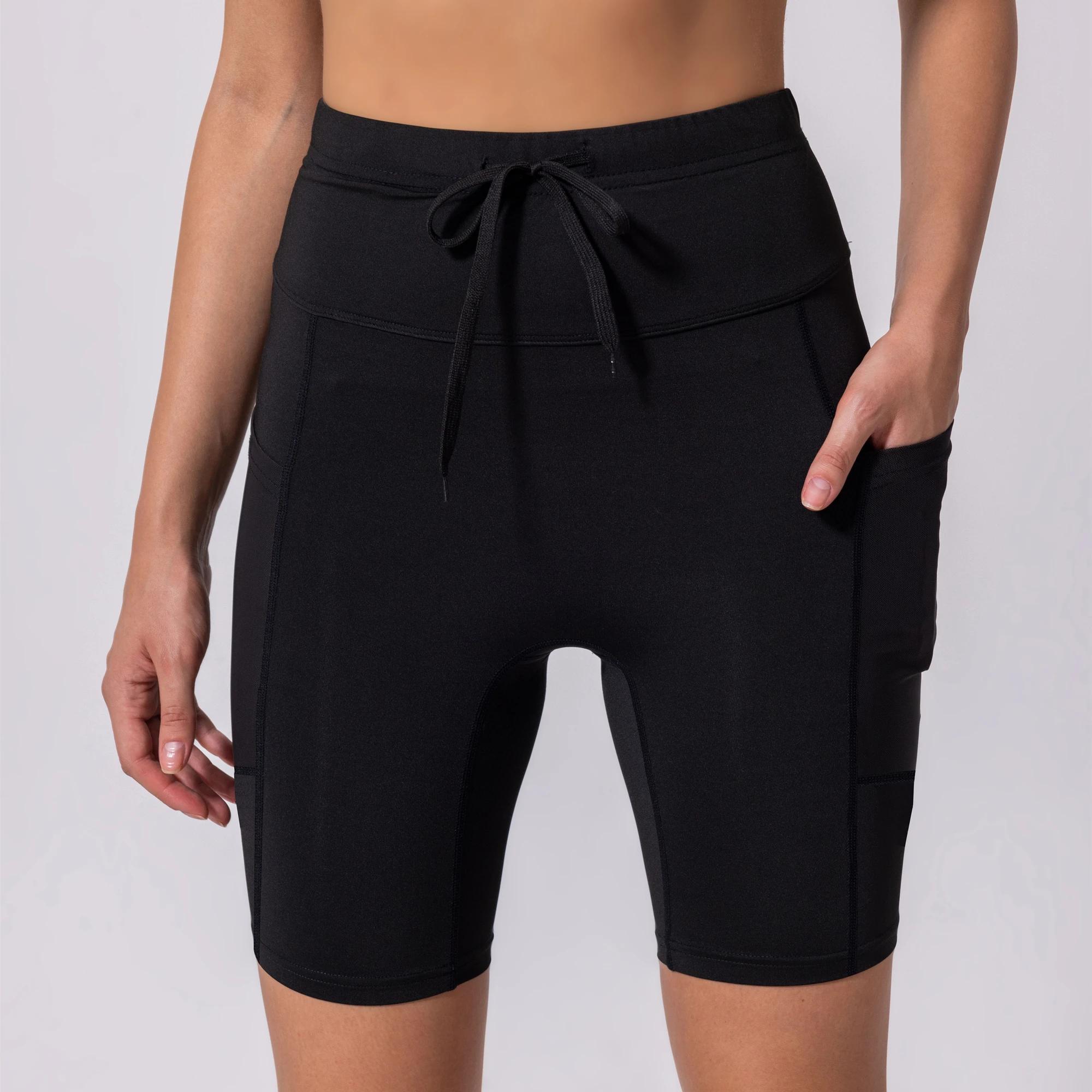 Short de course pour hommes et femmes, poches, demi-pantalon de Sport de plein air, collants élastiq