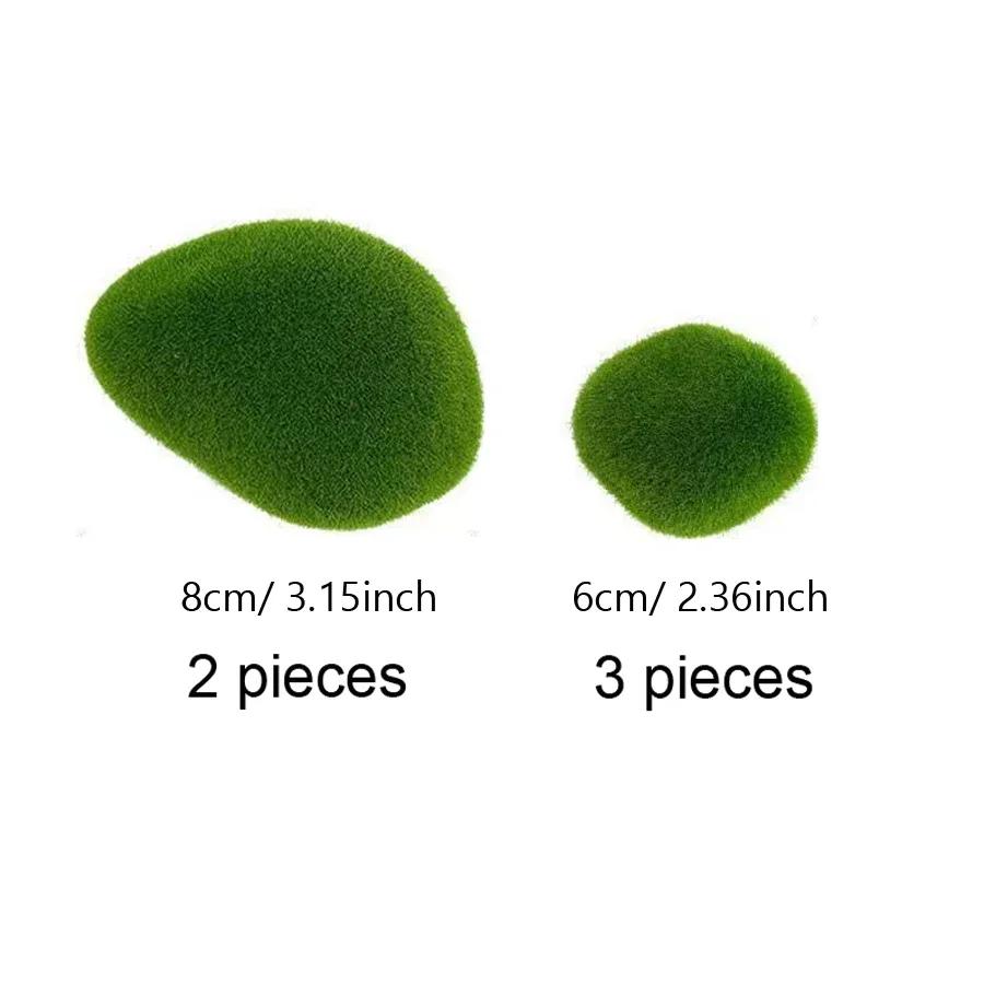 Roches de mousse artificielles décoratives, boules de mousse verte, pour arrangements floraux, jardi
