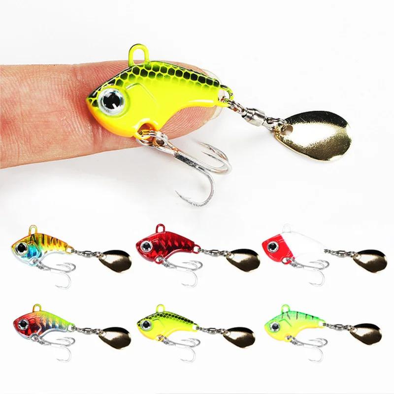 Leurre de pêche rotatif en métal VIB avec vibration, appât dur pour la truite, 7/10/20g, 1 pièce