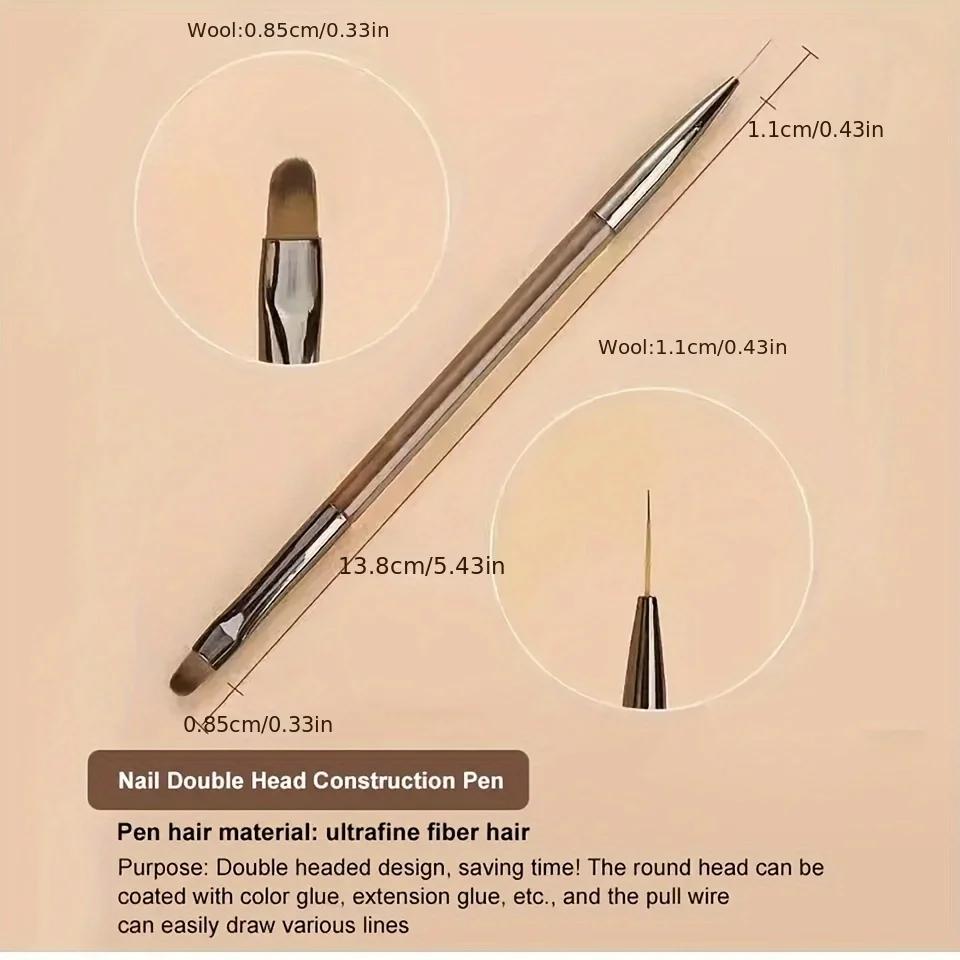 9 pièces bricolage brosse Nail Art brosse ensemble acrylique dentelle Ombre conception ongles UV Gel
