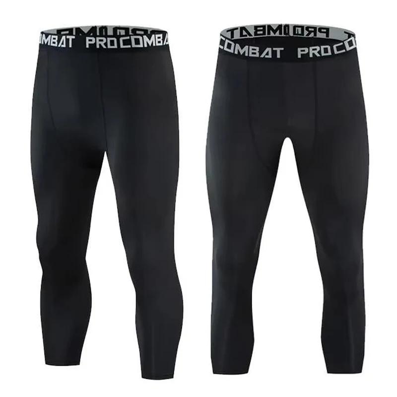 Leggings de football et de basket-ball pour hommes, entraînement à haute élasticité, fitness sportif