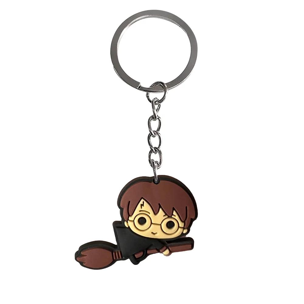 Lot de 17 porte-clés anime Harry Potter, joli porte-clés, ornement, pendentif de voiture, cadeaux po