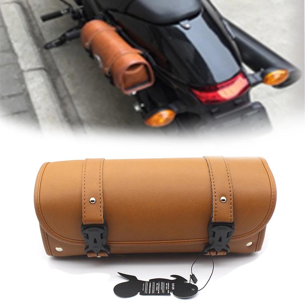 Pokhaomin – sac de selle de moto en cuir, sac à bagages, pochette de rangement pour outils pour Harl
