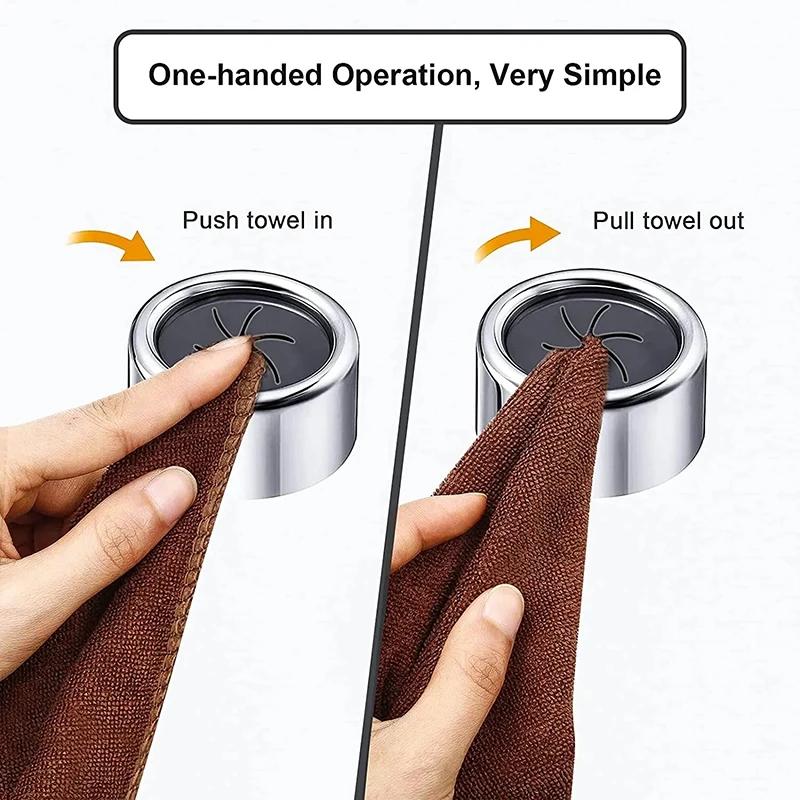 Clip de rangement universel pour linge de vaisselle, barre de traction, Clip pour chiffon à vaissell
