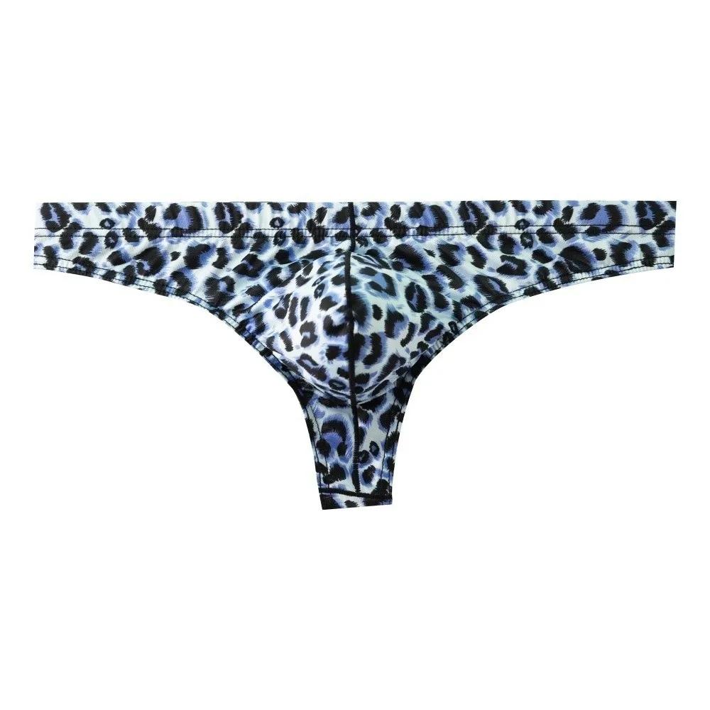 Sous-vêtements pour hommes, lingerie pour hommes, caleçons imprimés léopard, string taille basse, cu