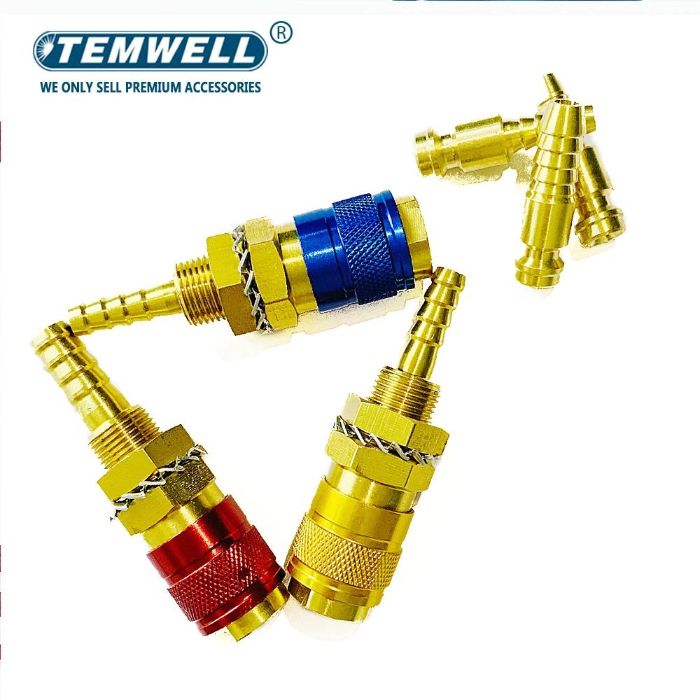 Adaptateur de gaz refroidi à l'eau, raccord rapide pour torche de soudage TIG ou connecteur de torch