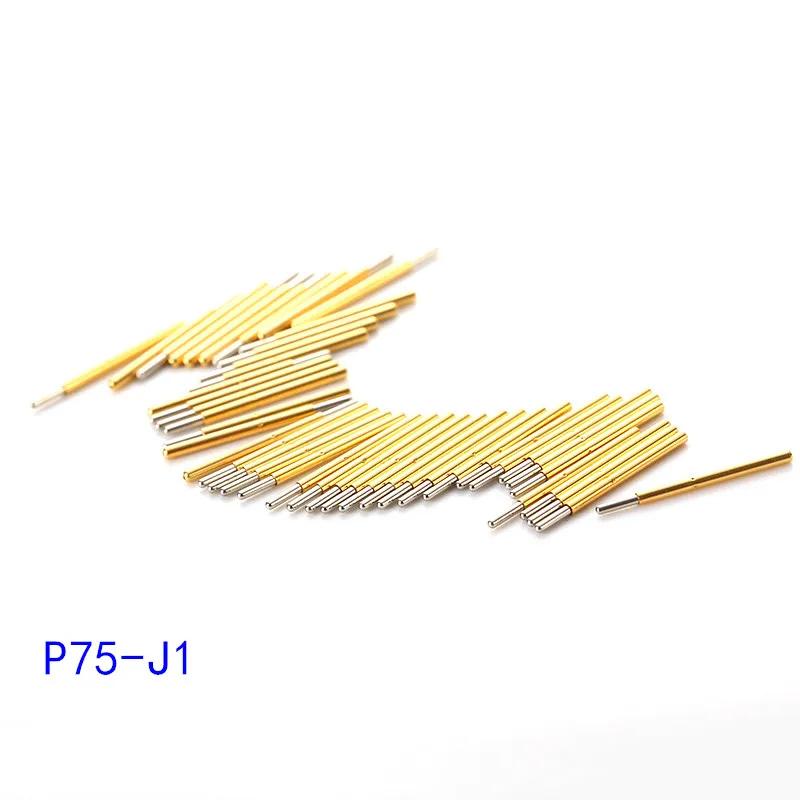 100 pièces broche de Test à ressort P75-A2 B1 E2 E3 D2 J1 Q1 Q2 H2 LM2 T2 diamètre extérieur 1.02mm 