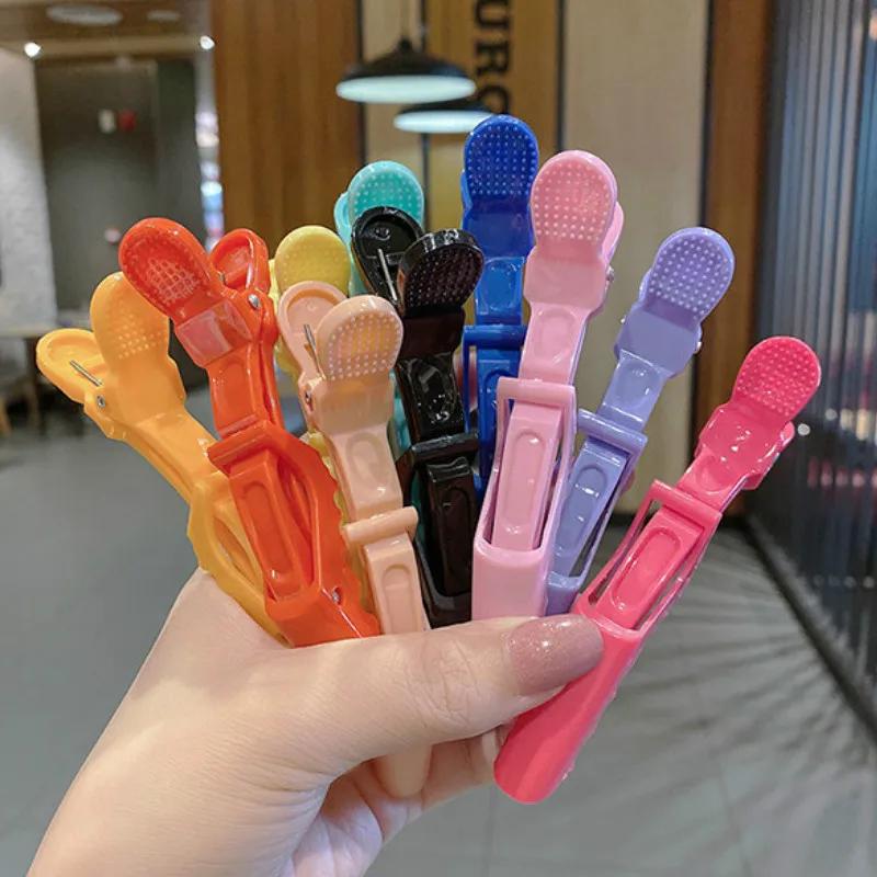 Pinces à cheveux Alligator colorées, 6/8 pièces, pinces pour Salon de coiffure professionnel, épingl