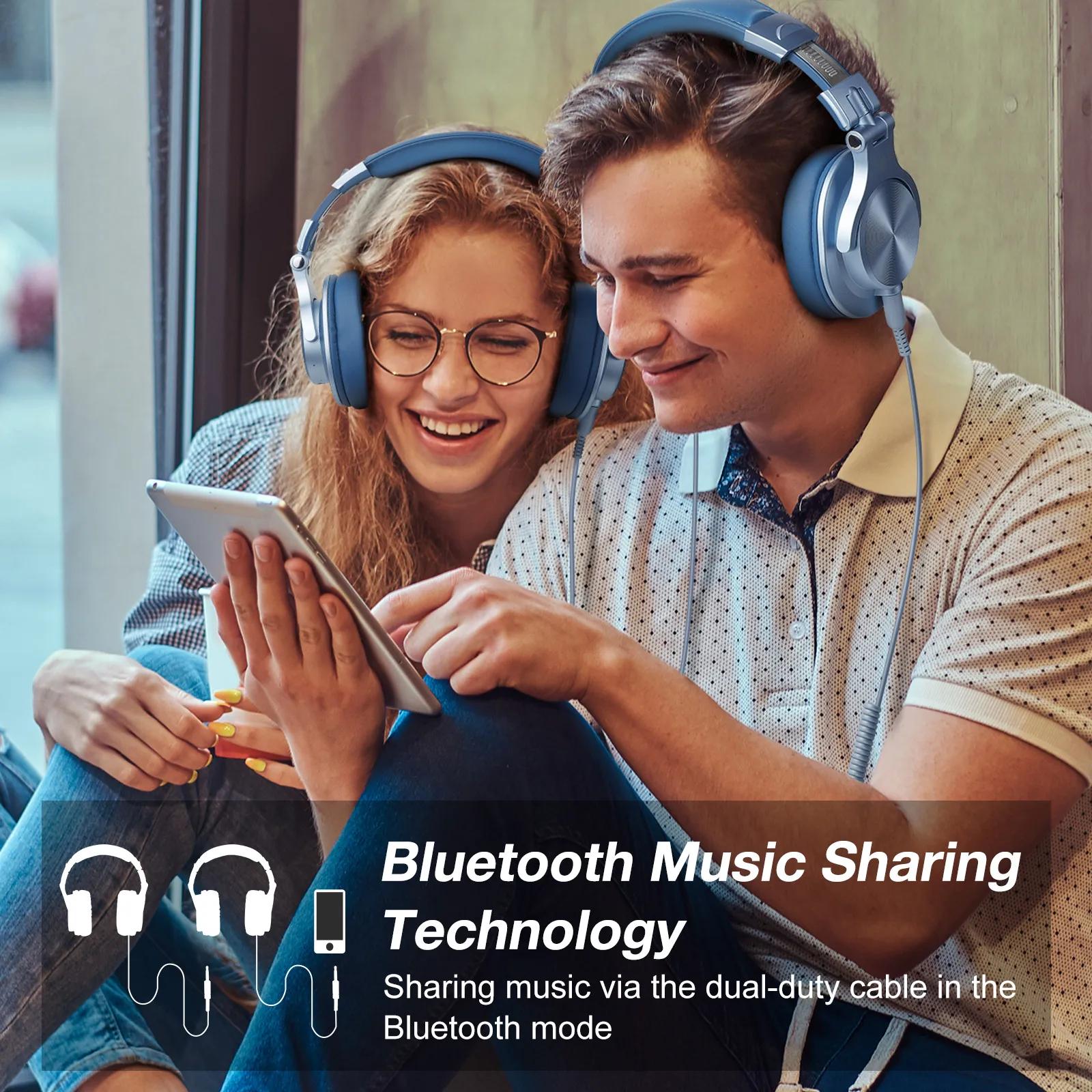 Oneodio A70 casque sans fil Bluetooth 5.2 72 heures sur l'oreille Audio haute résolution 3.5mm/6.35m