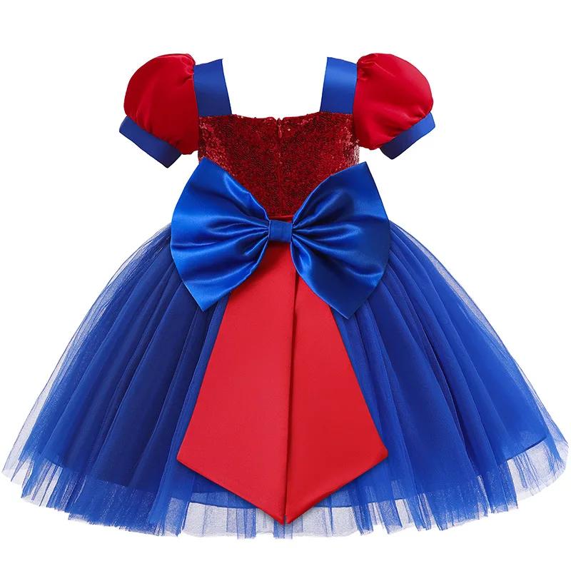 Robe imprimée araignée pour petites filles, frocs en Tulle à paillettes, Costume de fête à thème d'h