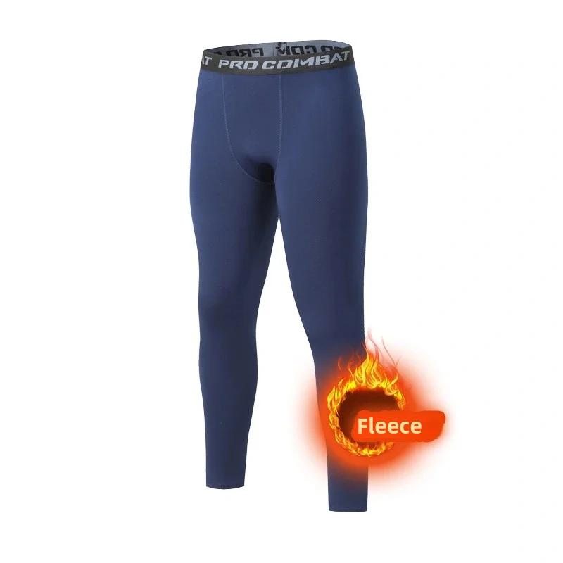 Leggings homme chauffants compression polaire FS - Combinaison course fitness entraînement automne hiver sport