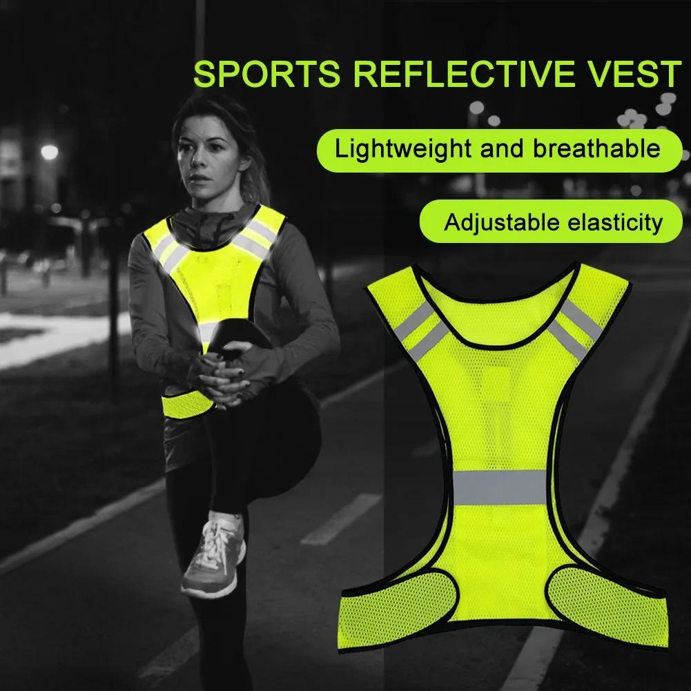 Gilet réfléchissant de sécurité respirant, léger et réglable pour hommes et femmes, équitation de nu