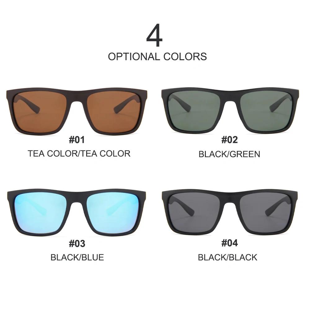 Lunettes de soleil polarisées vintage carrées pour hommes et femmes, idéales pour la conduite, la pê