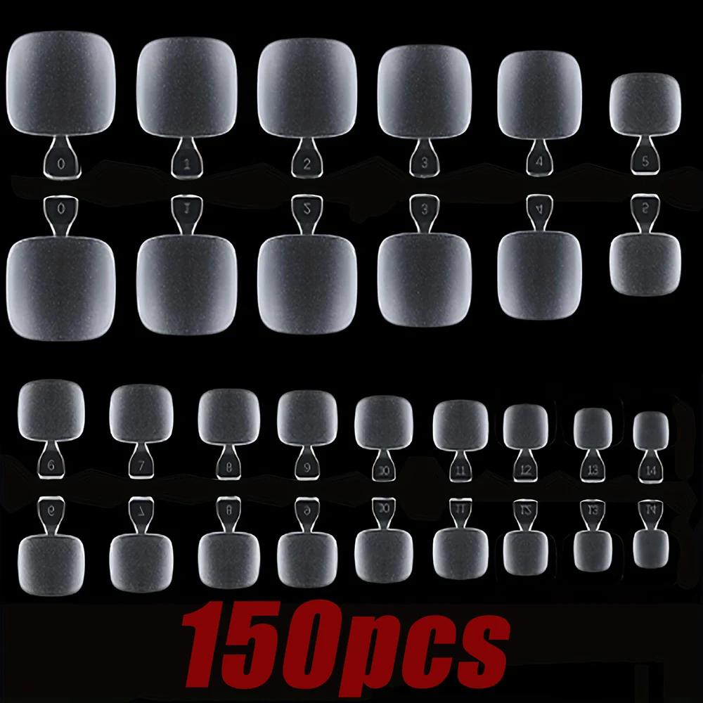 120/150 pièces ongles courts carrés faux Gel doux couverture complète pré-forme orteil pointe mat pr