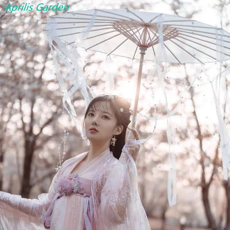 LED chinois japon fil huilé papier soie tissu parapluie Costume ancienne princesse parapluie drame b