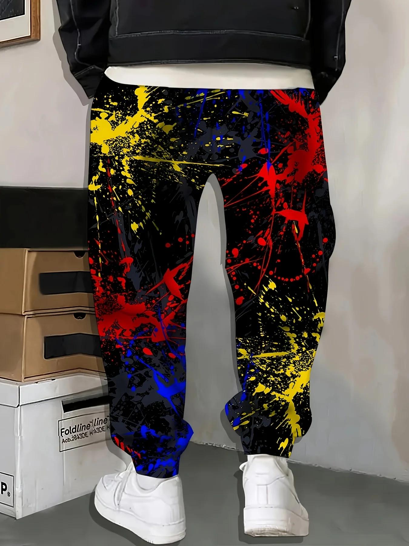 Mode hommes 2025 pantalons de survêtement Graffiti imprimé Joggers pantalon ajusté pantalon de salon