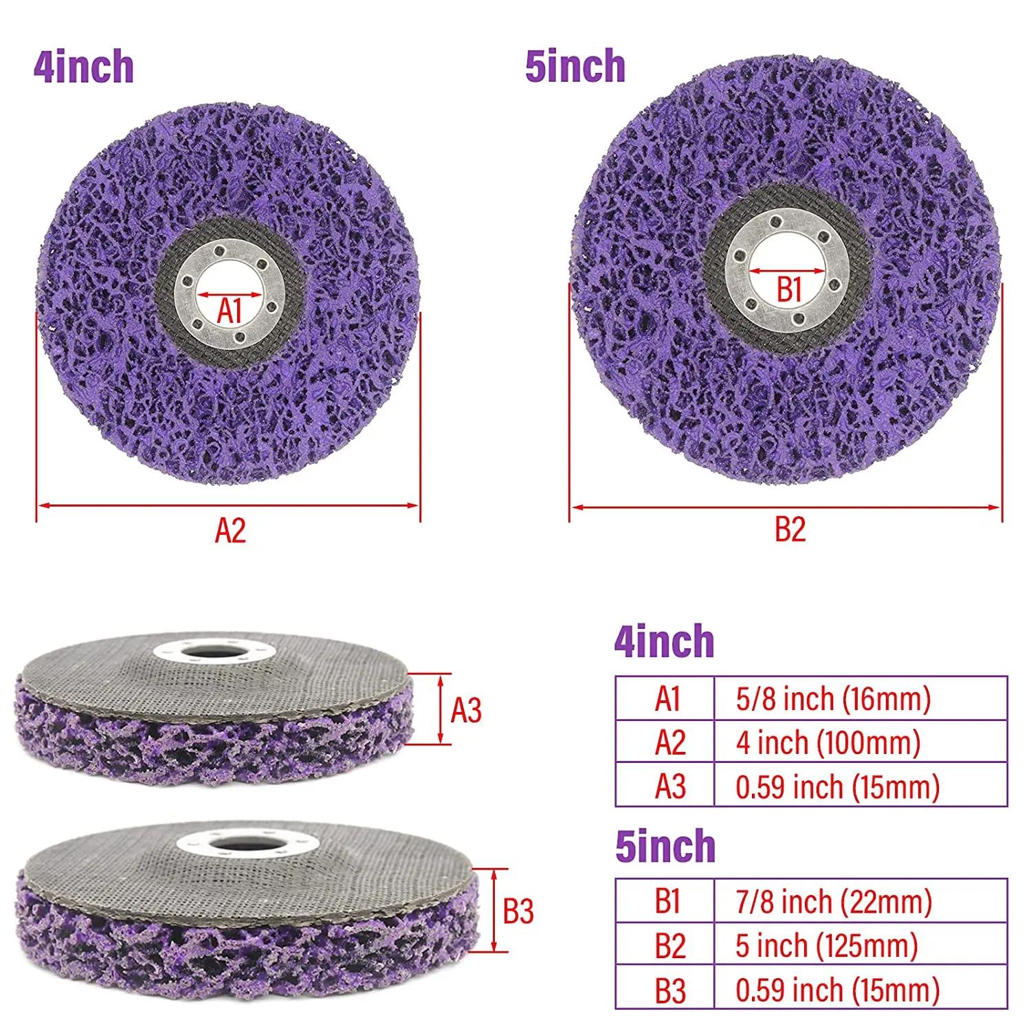 Disque à bande Poly, roue Abrasive, dissolvant de peinture, meules propres pour motos, meuleuse d'an