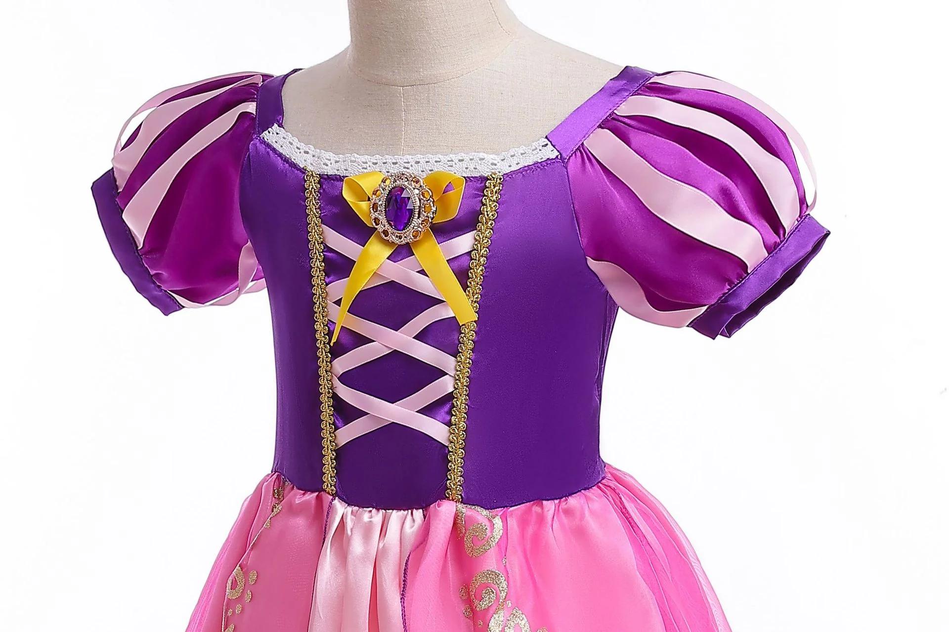Filles Cosplay Disney princesse raiponce robe emmêlée enfants Costume Halloween anniversaire carnava