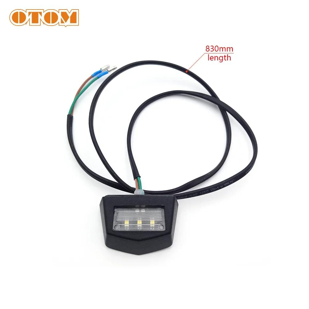 OTOM 19-21 moto garde-boue arrière feu arrière 12V LED feu arrière frein arrêt plaque d'immatriculat