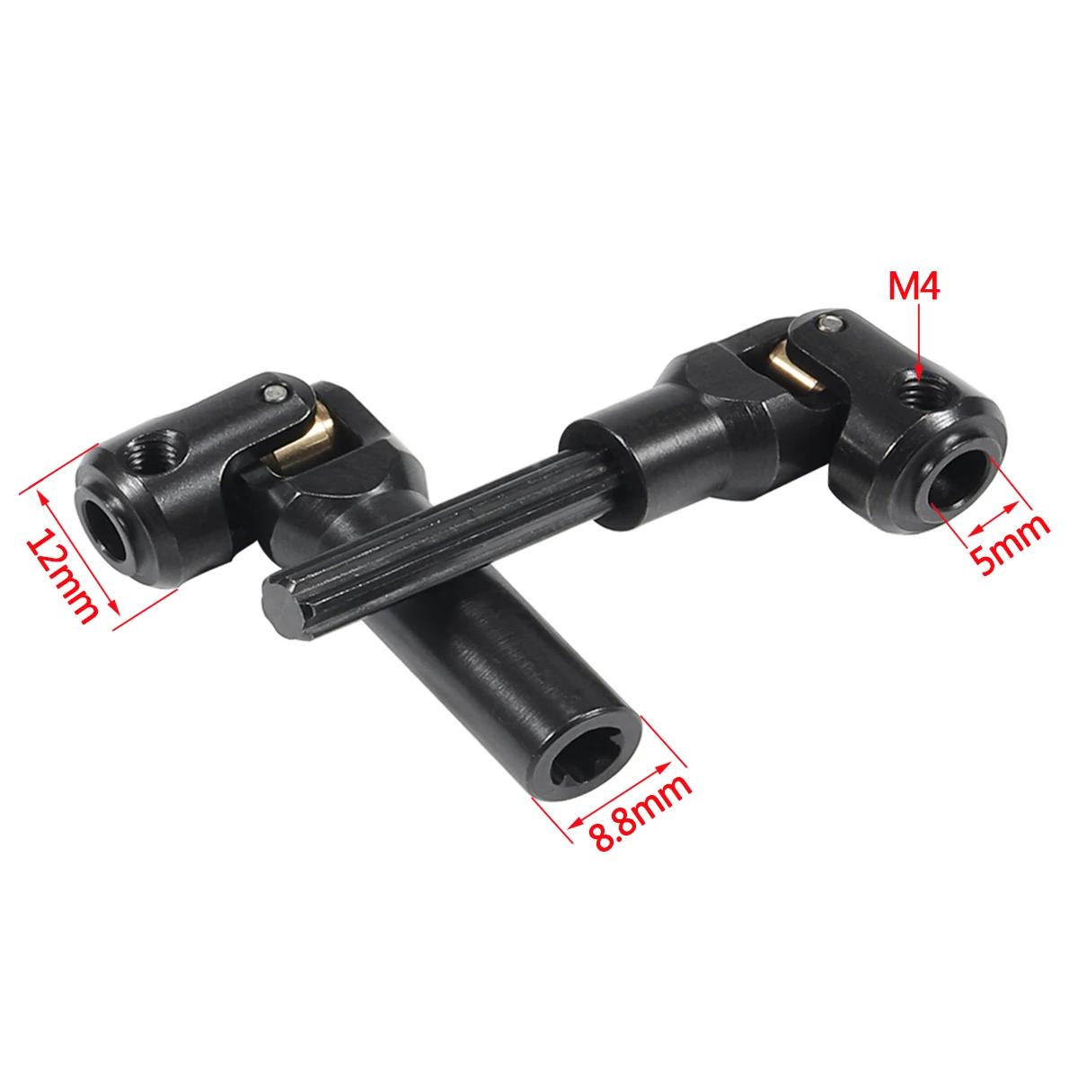 Arbre d'entraînement en métal usiné pour voiture sur chenilles 1/10 RC Axial SCX10 Pro Capra Wraith 