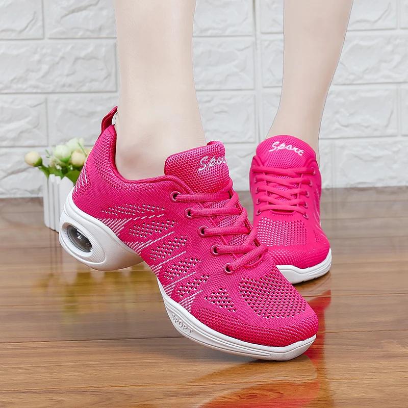 Chaussures de danse modernes pour femmes, baskets en maille respirante pour femmes, chaussures de ja