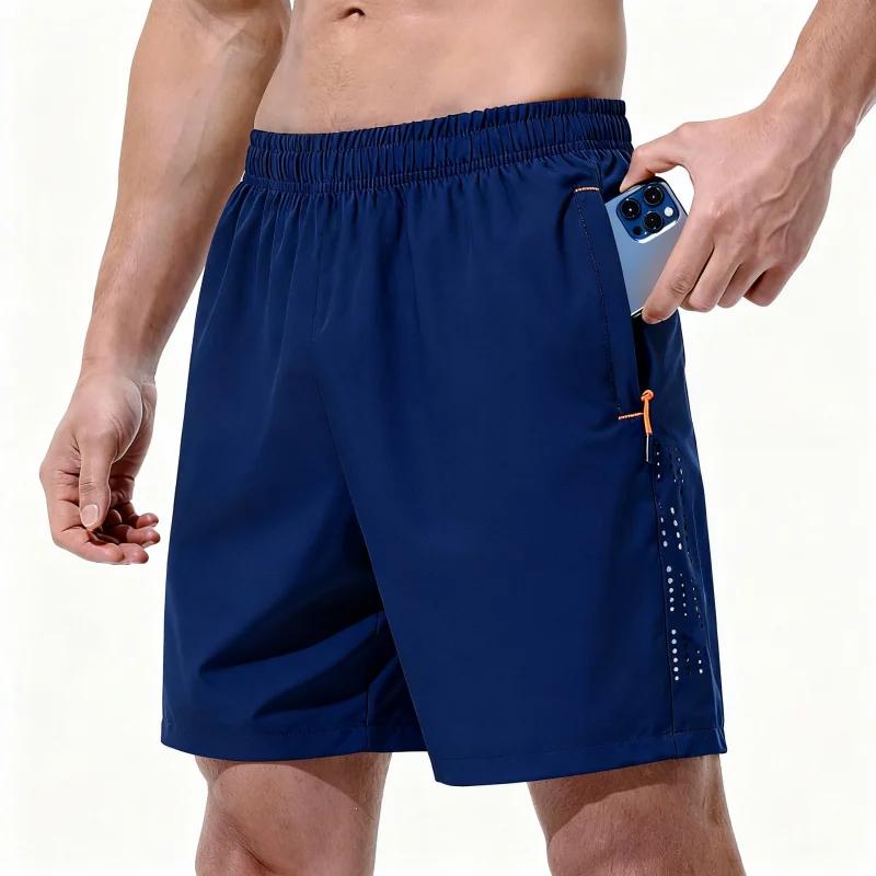 Shorts de sport légers et respirants, tissu extensible quadridirectionnel, séchage rapide, poches zi