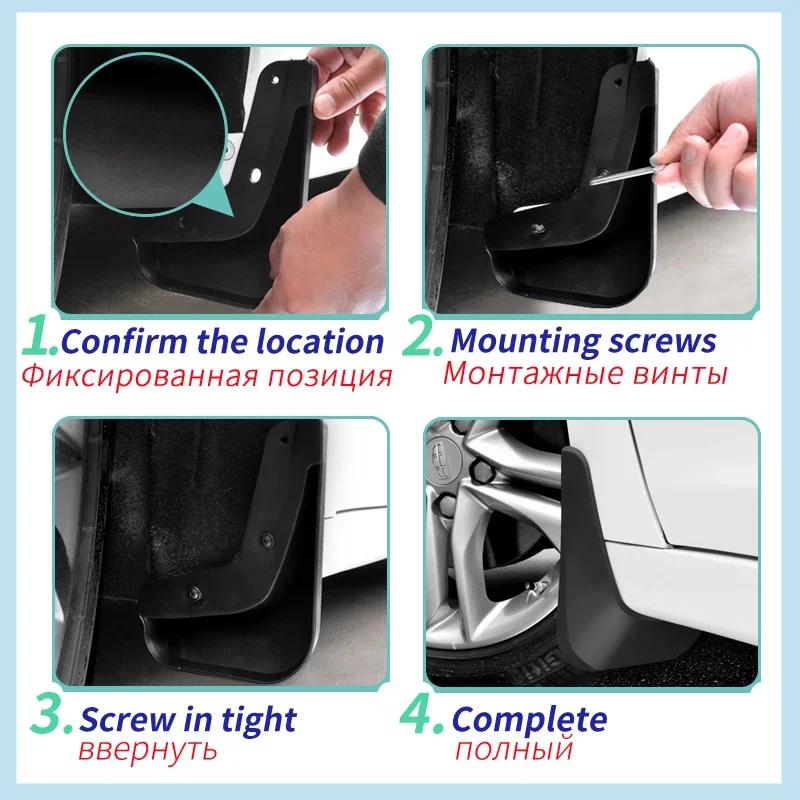 Garde-boue pour roues avant et arrière, garde-boue, garde-boue, accessoires de style de voiture, KIT