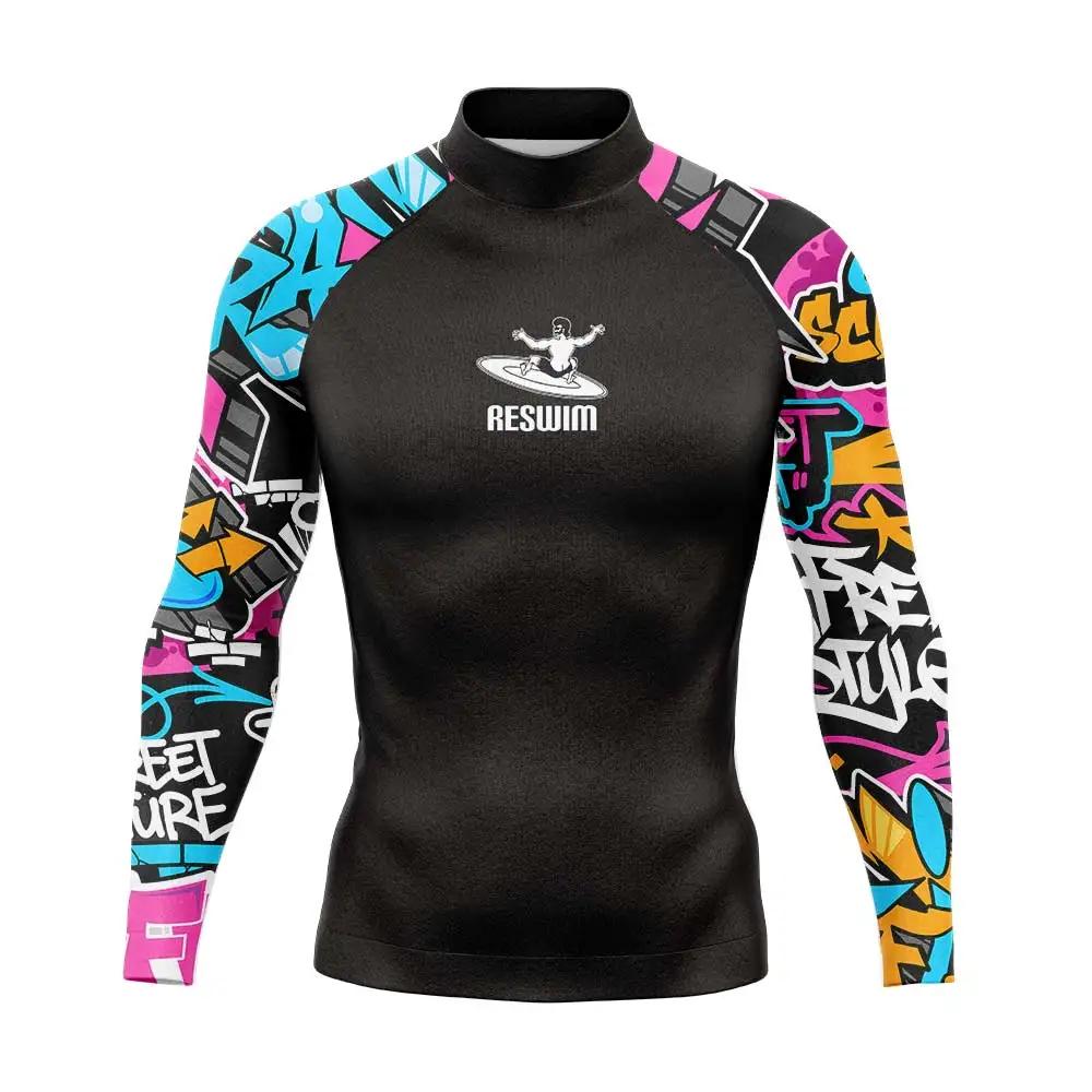 Maillot de bain pour hommes, protection contre les éruptions cutanées, combinaison de plongée, T-shi