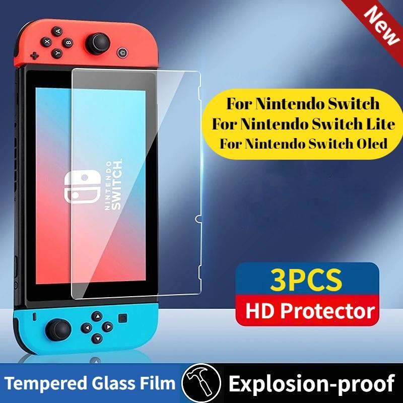 Nouveau protecteur d'écran en verre trempé HD Compatible-Nintendo Switch OLED Film de protection dur