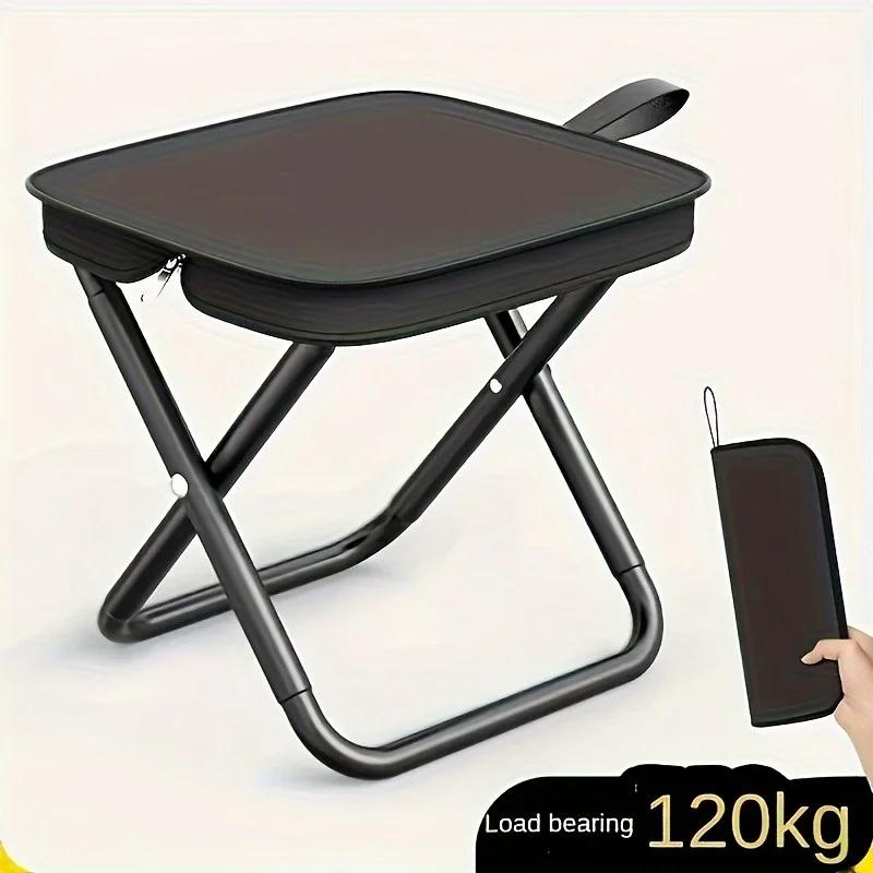 Tabouret pliant Portable avec poignée, tabouret de pêche de Camping en plein air, tabouret à fermetu