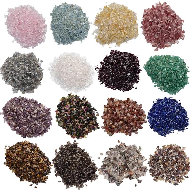 Pierres naturelles, cristaux de gravier, puce de minerai de Quartz, minéraux, guérison Reiki, Agates