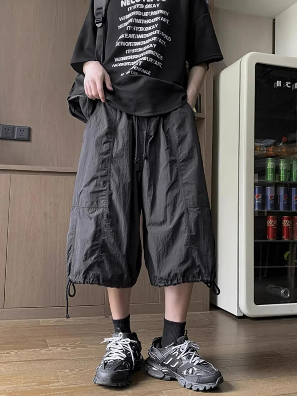 Vêtements de travail de Style Yamamoto japonais, pantalons à 7 coups pour hommes, short d'été fin, a
