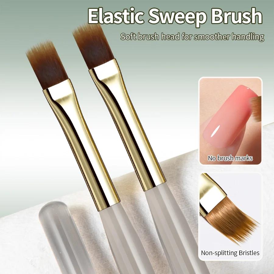 RSNAIL 1/2/5 pièces pinceau pour Nail Art élasticité brosse de balayage bricolage dégradé Nail Art p
