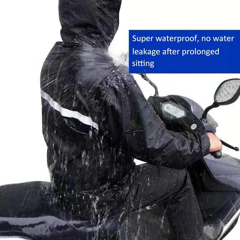 Combinaison imperméable et pantalon de pluie pour vélo, moto, équitation, réfléchissant, corps compl