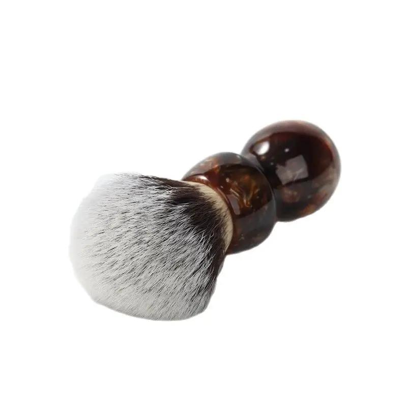 YAQI – moustaches de chat Caramel, cheveux synthétiques, brosse de rasage humide pour hommes