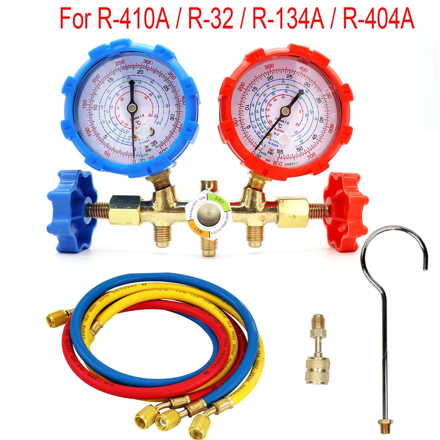 Ensemble de jauges de collecteur de Diagnostic AC à 3 voies R410a, pour charge fréon, convient à R32