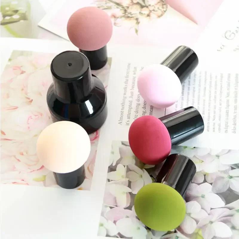 Bouffée de poudre à tête de champignon avec capuchon de protection, cosmétique humide et sec, coussi