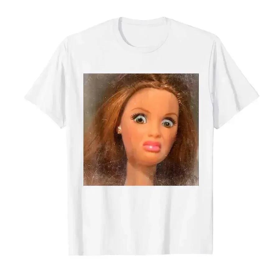 Drôle dégoûtant poupée visage Meme T-shirt pour hommes femmes t-shirts à manches courtes hauts chemi