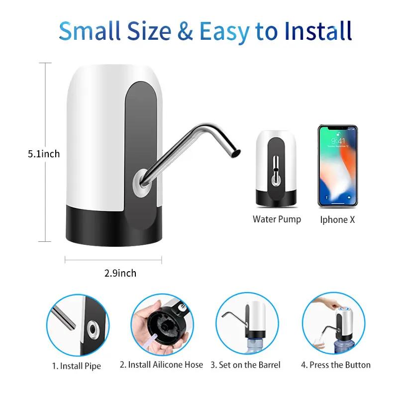 HiPiCok – pompe à bouteille d'eau, distributeur d'eau de 19 litres, chargeur USB, pompe à eau électr