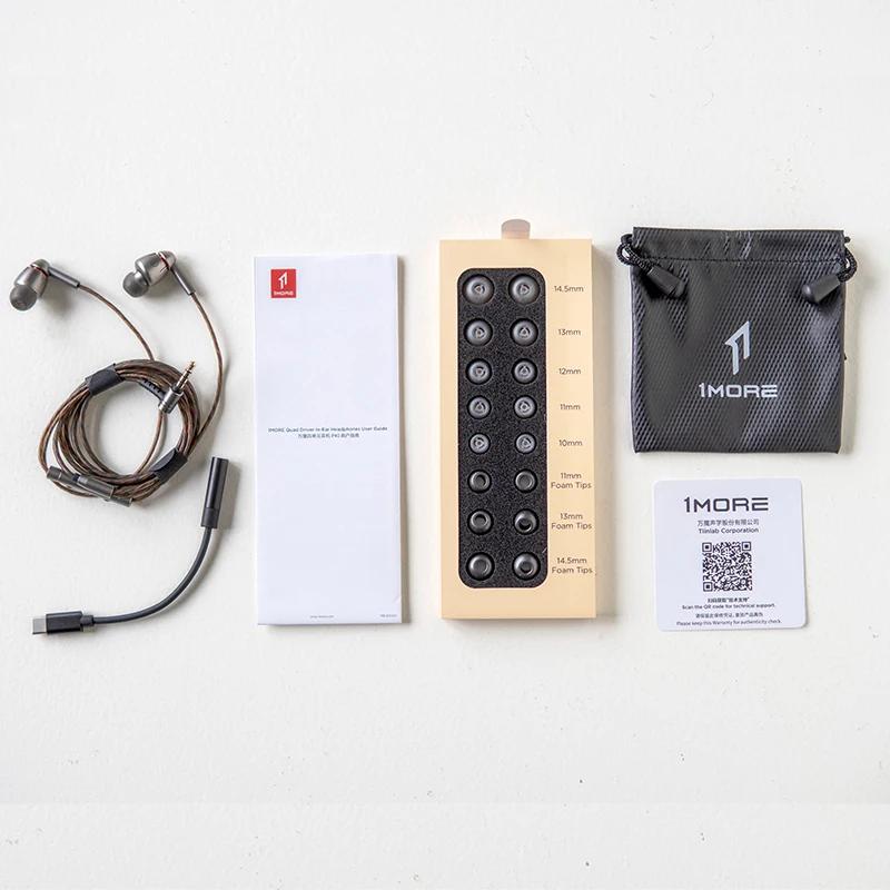 1MORE Quad Driver intra-auriculaires E1010 casque filaire hifi vente en gros écouteurs filaire aide 