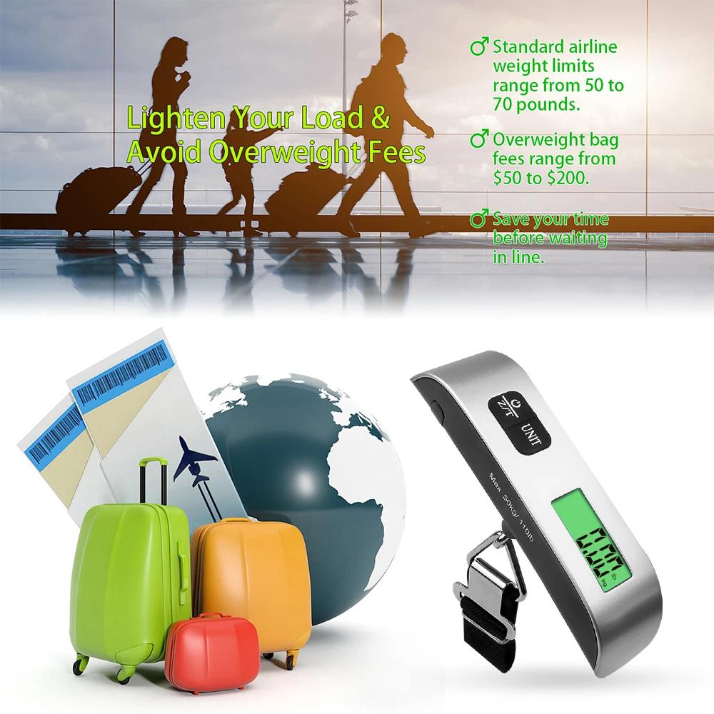 50kg x 10g Balance numérique Portable LCD affichage Mini Balance suspendue électronique bagages vali